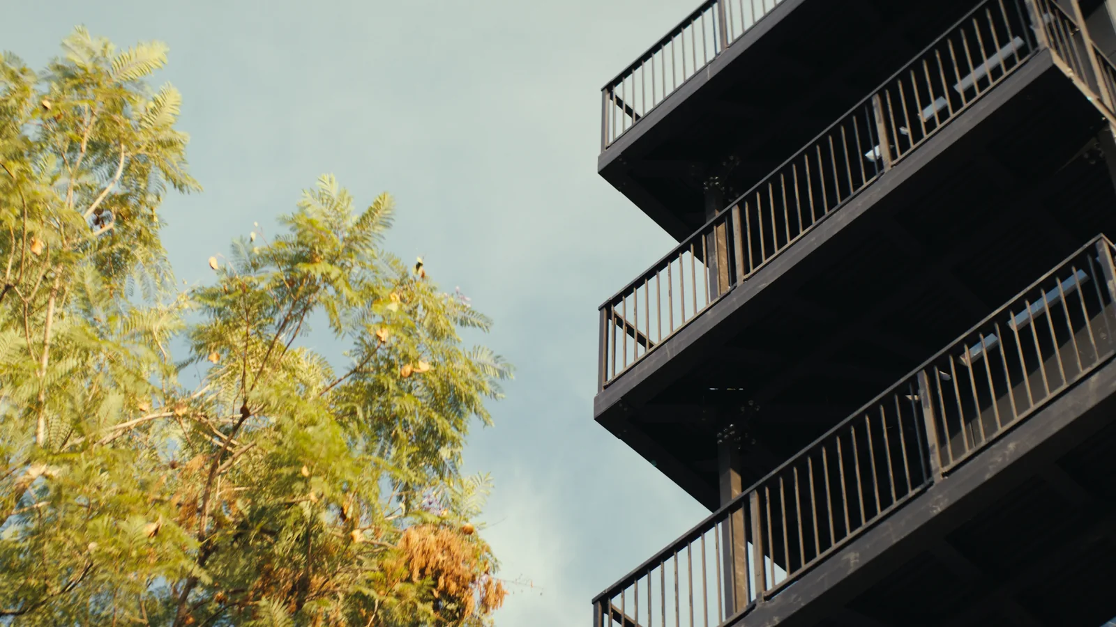 Balconies on the Phase One residences, photographed on site